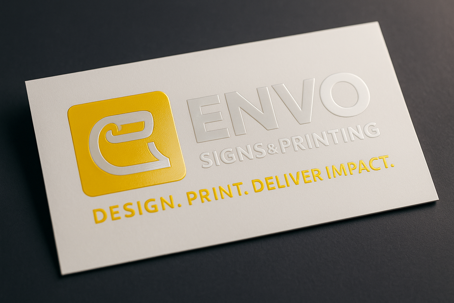 Spot UV business cards